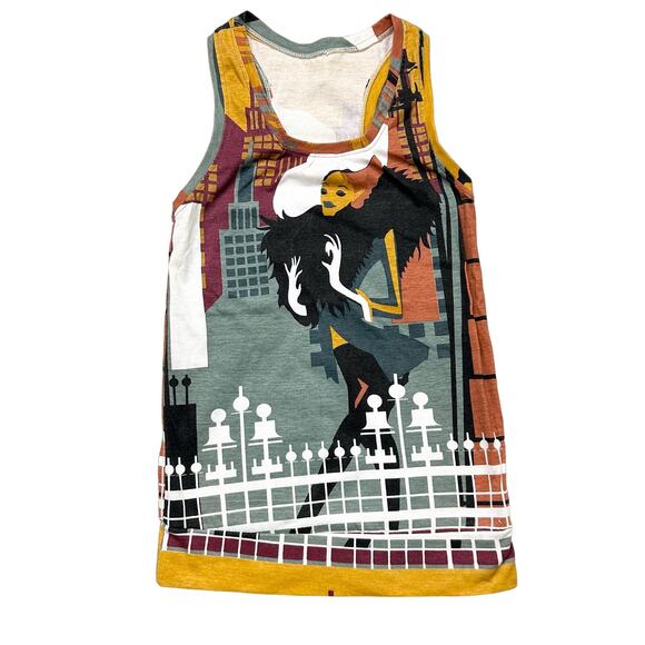 All over print funky woman in the city tank top size S/M - Picture 1 of 4